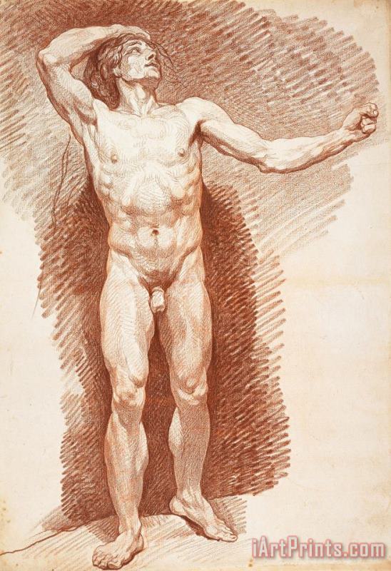 Nicholas-Bernard Lepicie Standing Male Nude Art Print