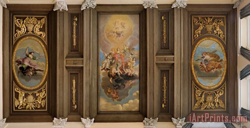 Ceiling Execution Chamber painting - Nicolaes Van Helt Stockade Ceiling Execution Chamber Art Print