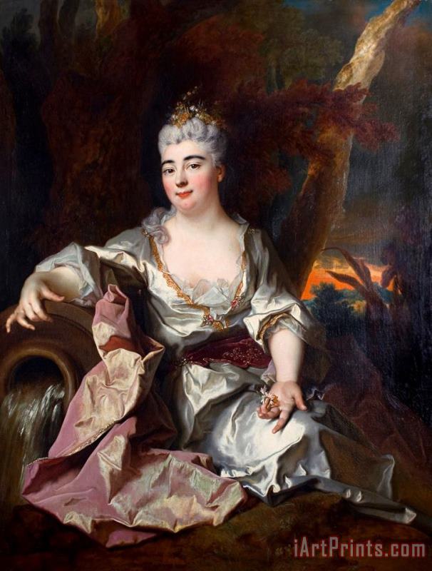 Nicolas de Largilliere Portrait of The Duchesse De Berry Art Painting