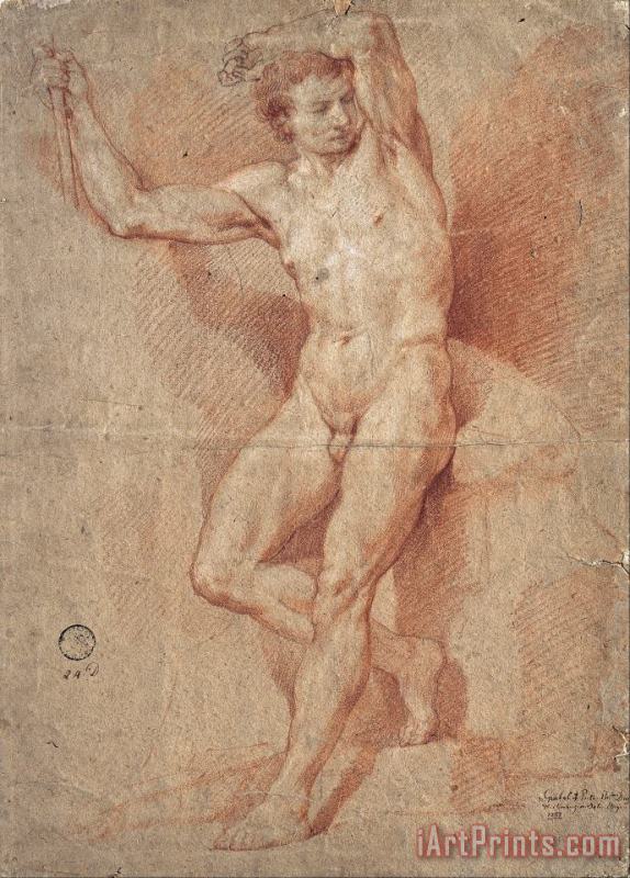 Standing Male Nude painting - Nicolas Guibal Standing Male Nude Art Print