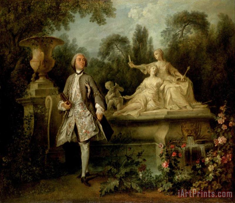 Portrait of The Actor Grandval painting - Nicolas Lancret Portrait of The Actor Grandval Art Print
