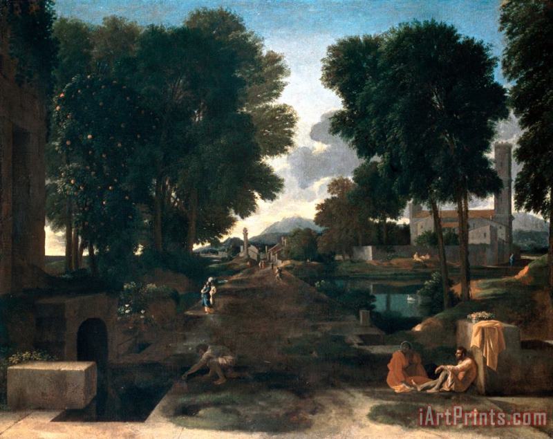 A Roman Road painting - Nicolas Poussin A Roman Road Art Print