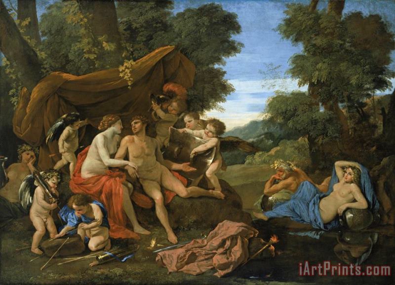Nicolas Poussin Mars And Venus Art Painting