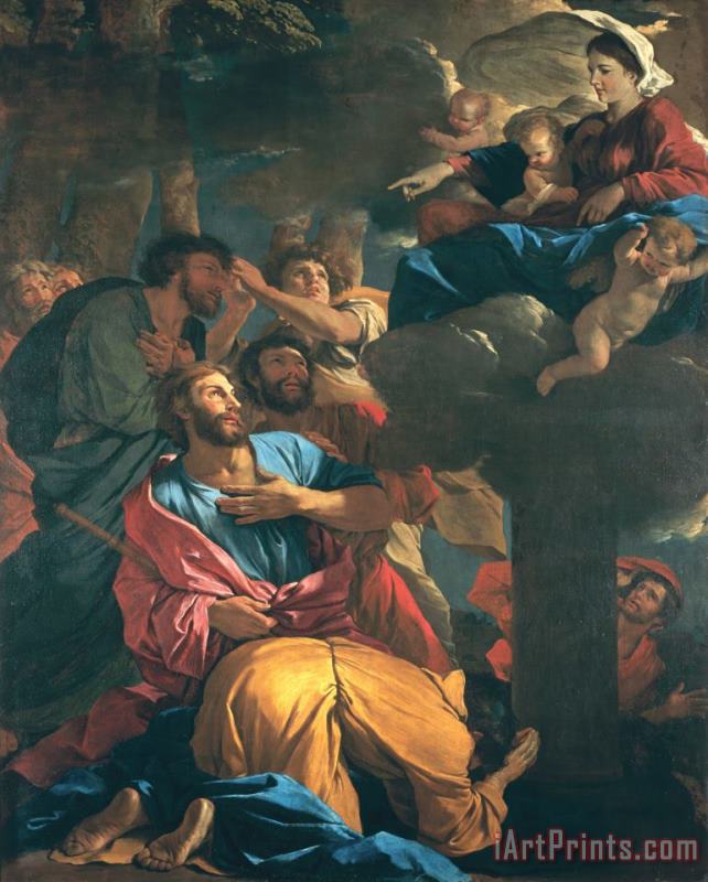 Nicolas Poussin The Apparition of the Virgin the St James the Great Art Painting