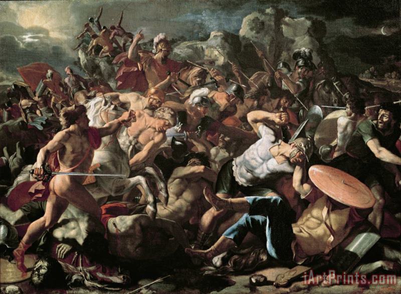 The Battle painting - Nicolas Poussin The Battle Art Print