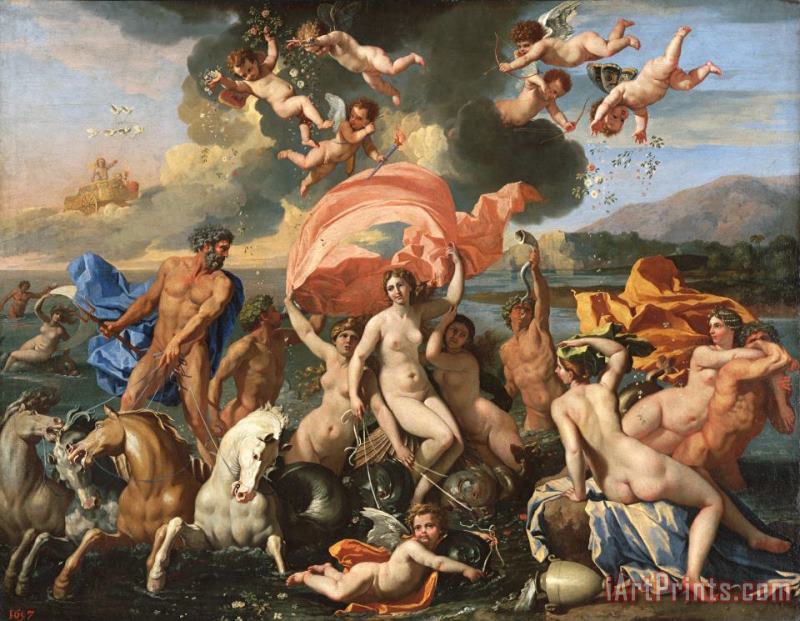 The Birth of Venus painting - Nicolas Poussin The Birth of Venus Art Print
