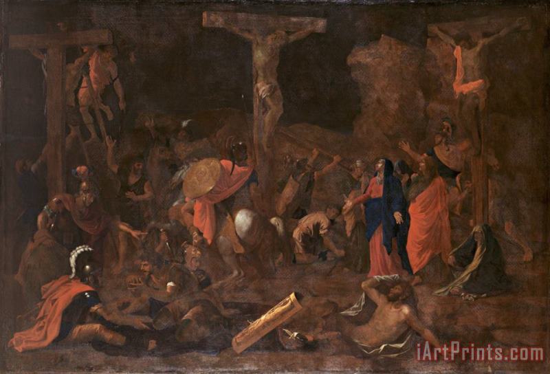 The Crucifixion painting - Nicolas Poussin The Crucifixion Art Print