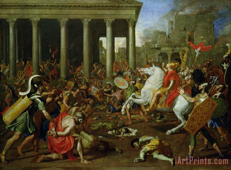 The Destruction of the Temples in Jerusalem by Titus painting - Nicolas Poussin The Destruction of the Temples in Jerusalem by Titus Art Print