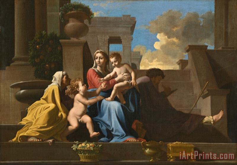 Nicolas Poussin The Holy Family On The Steps Art Print