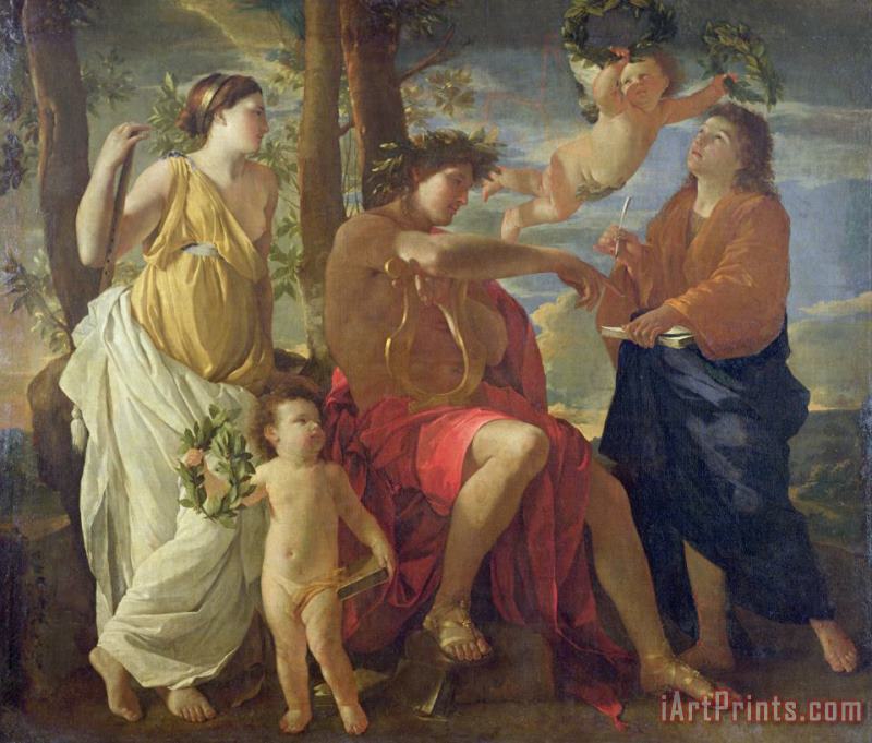 The Poets Inspiration painting - Nicolas Poussin The Poets Inspiration Art Print