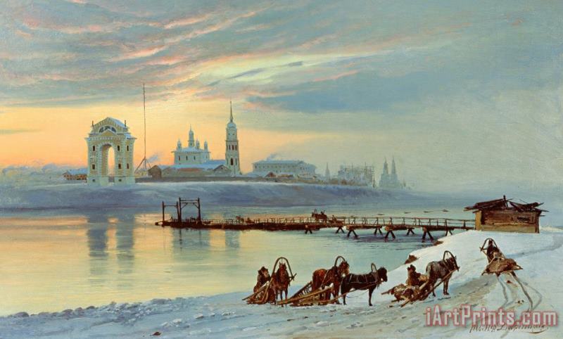 Nikolai Florianovich Dobrovolsky The Angara Embankment In Irkutsk Art Print