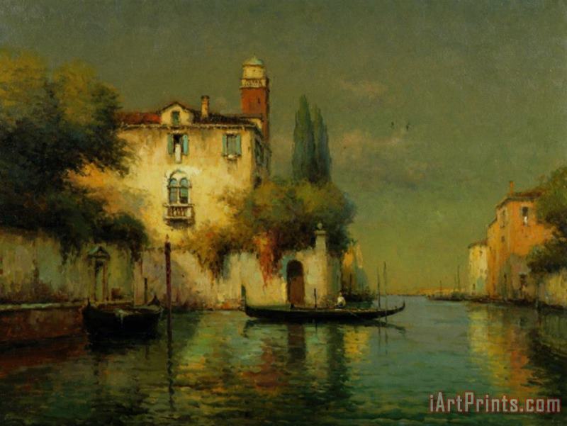 A Venetian painting - Noel Bouvard A Venetian Art Print