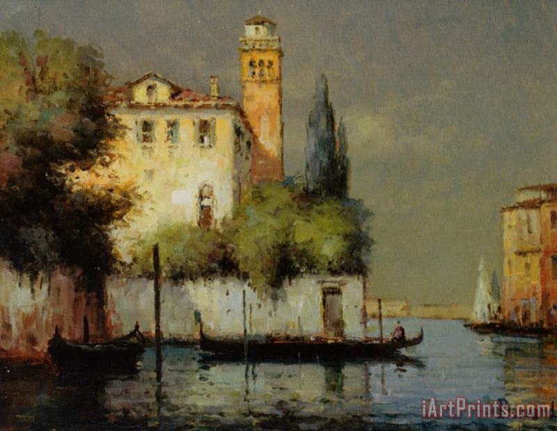 Noel Bouvard Venetian Palazzo with Santa Maria Della Salute in The Background Art Print