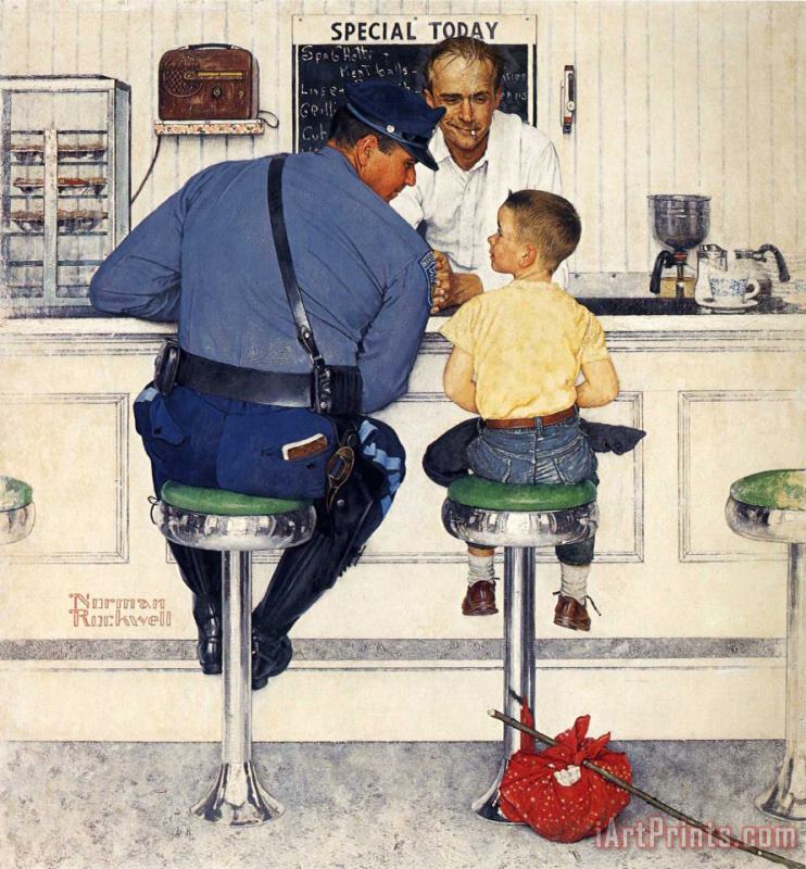 Norman Rockwell The Runaway 1958 Art Painting