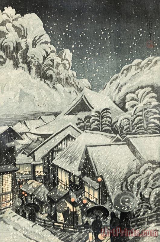 Oda Kazuma Yufuku Hot Spring, Iwami Province (yufuku Onsen) Art Print