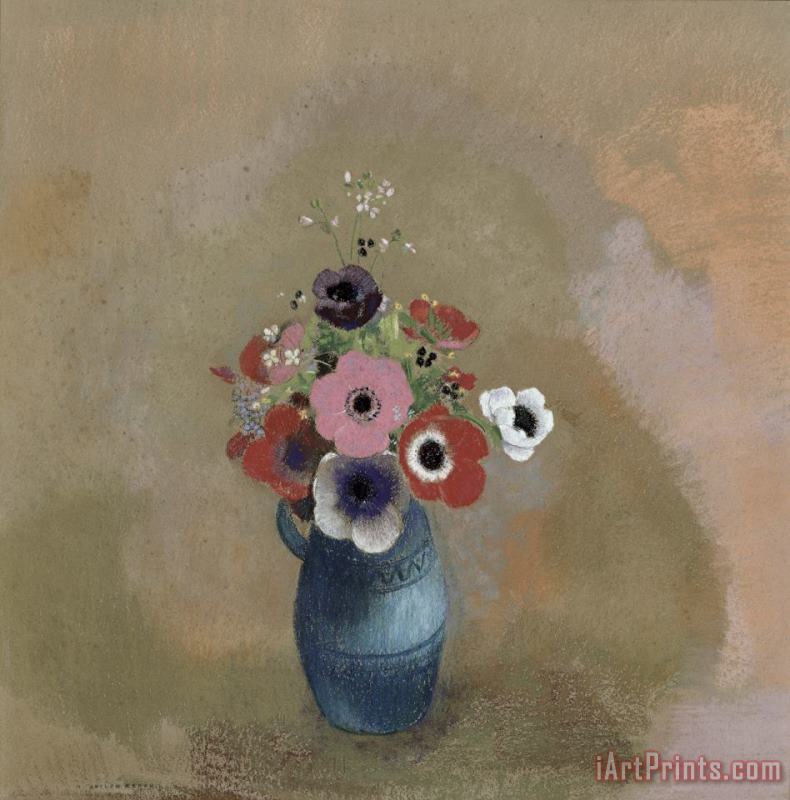 Odilon Redon Bouquet Of Anemones Art Print