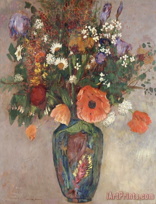 Odilon Redon Bouquet Of Flowers In A Vase Art Print