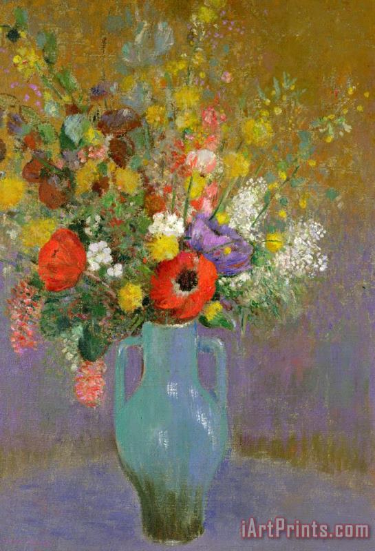 Odilon Redon Bouquet Of Wild Flowers Art Painting