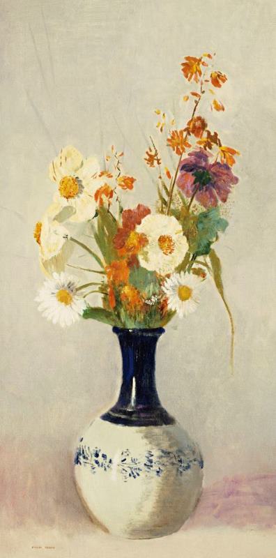 Odilon Redon Flowers In A Vase Art Painting