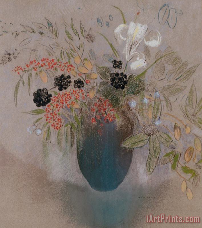 Odilon Redon Flowers In A Vase Art Painting