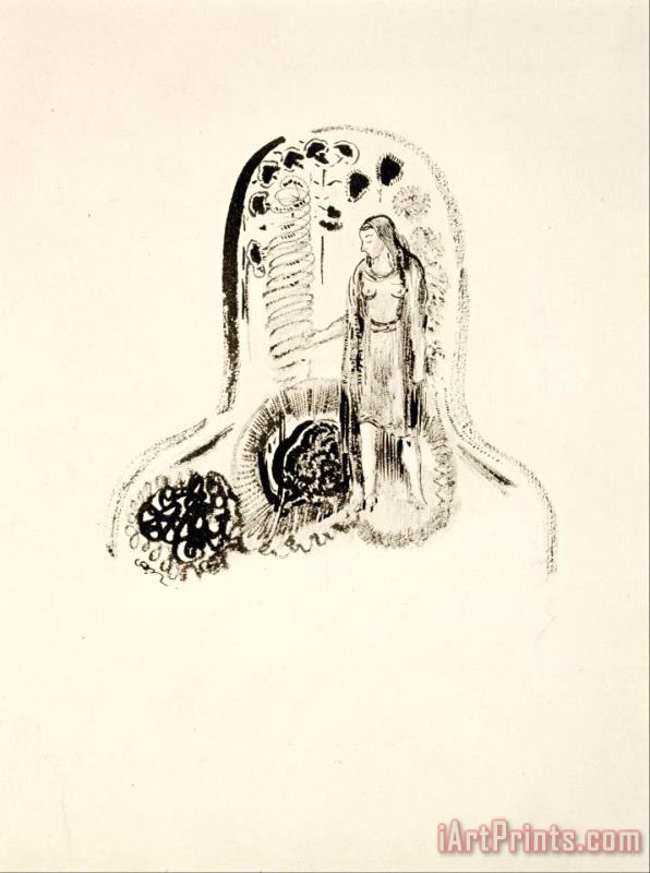 Odilon Redon Jeune Fille Dans Un Jardin De Fleurs Art Print