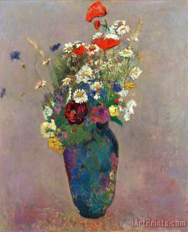 Vision Vase of Flowers painting - Odilon Redon Vision Vase of Flowers Art Print