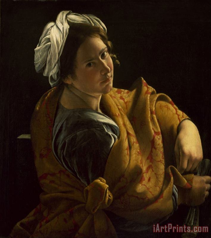 Orazio Gentileschi Portrait of a Young Woman As a Sibyl Art Painting