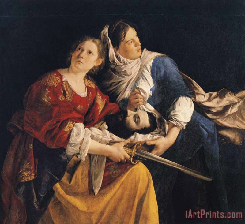 Judith And Her Maidservant with The Head of Holofernes painting - Orazio Gentleschi Judith And Her Maidservant with The Head of Holofernes Art Print