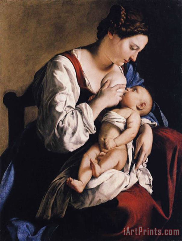 Orazio Gentleschi Madonna And Child Art Painting