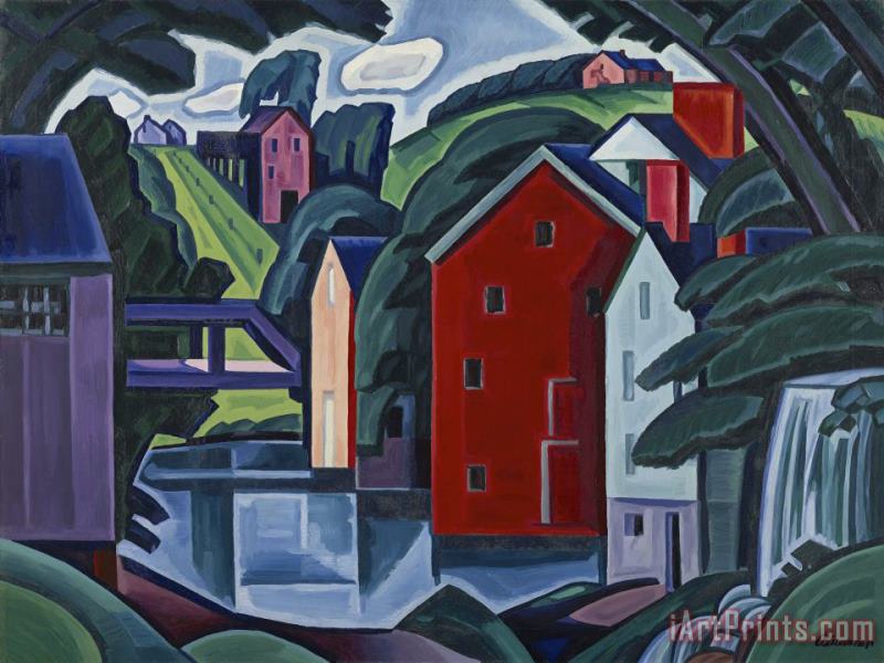Oscar Bluemner Motive of Space And Form Art Painting