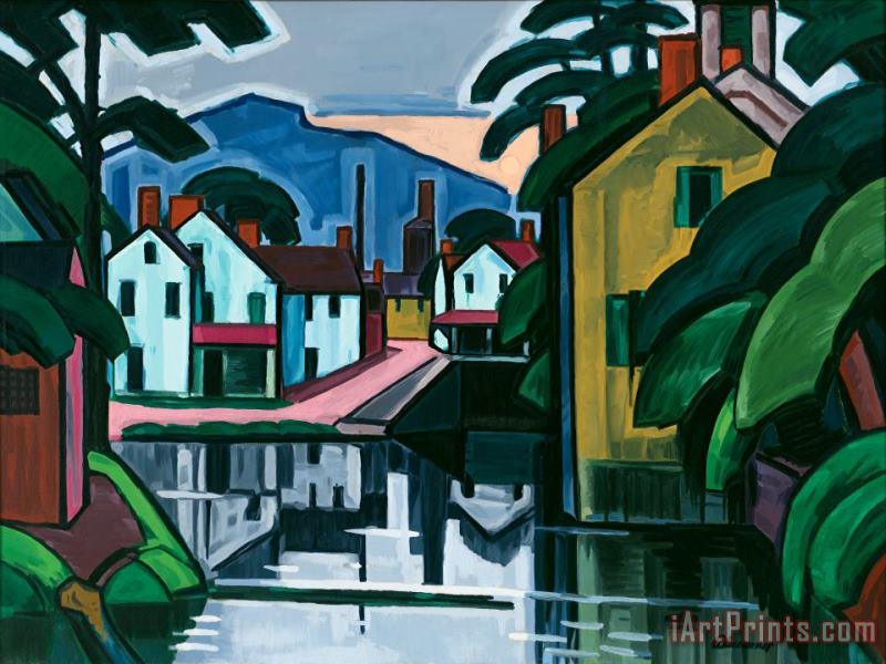 Old Canal Port painting - Oscar Bluemner Old Canal Port Art Print