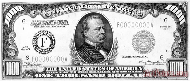 1,000 Dollar Bill painting - Others 1,000 Dollar Bill Art Print