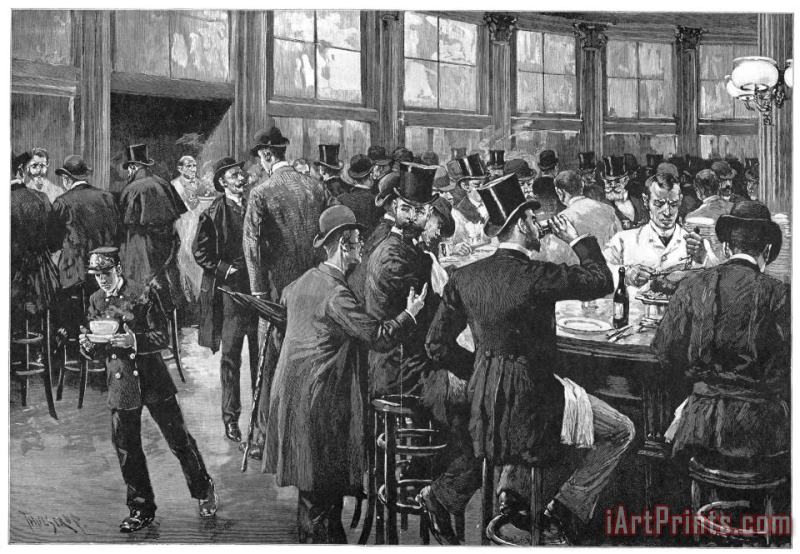 A Downtown Lunchroom painting - Others A Downtown Lunchroom Art Print