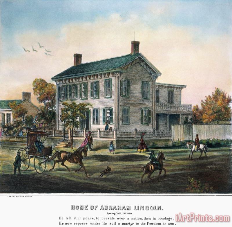 Others Abraham Lincolns Home Art Painting