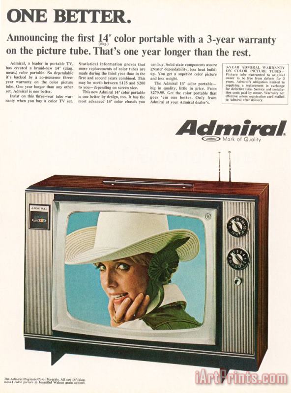 Others Ad: Color Television, 1968 Art Print
