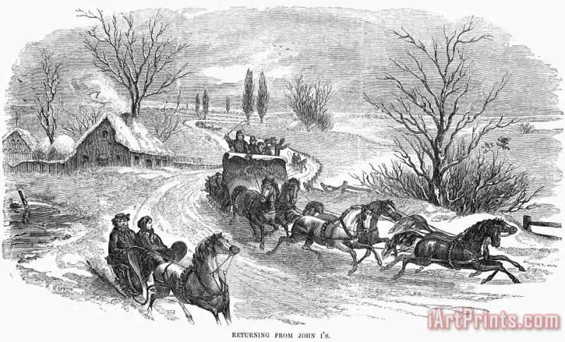 Others America: Sleighing, 1855 Art Painting