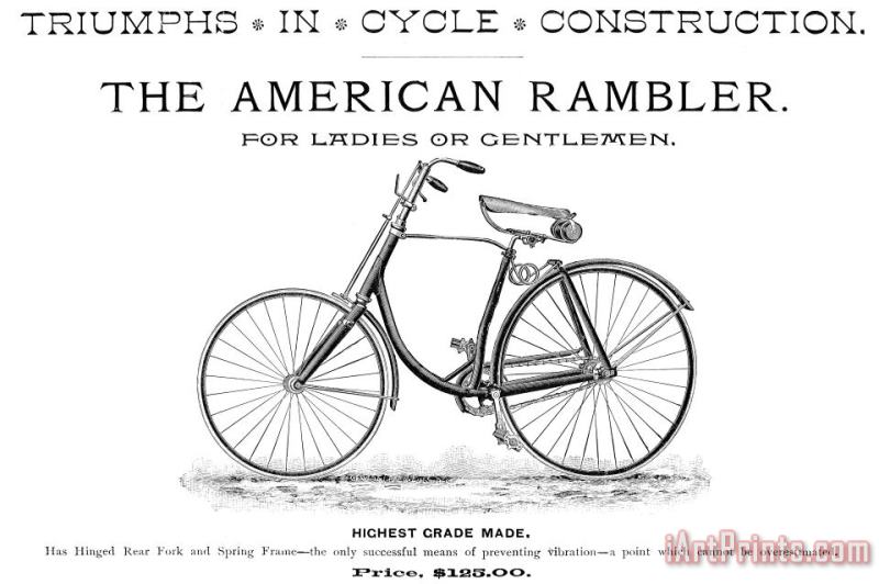 Others American Bicycle, 1890 Art Painting