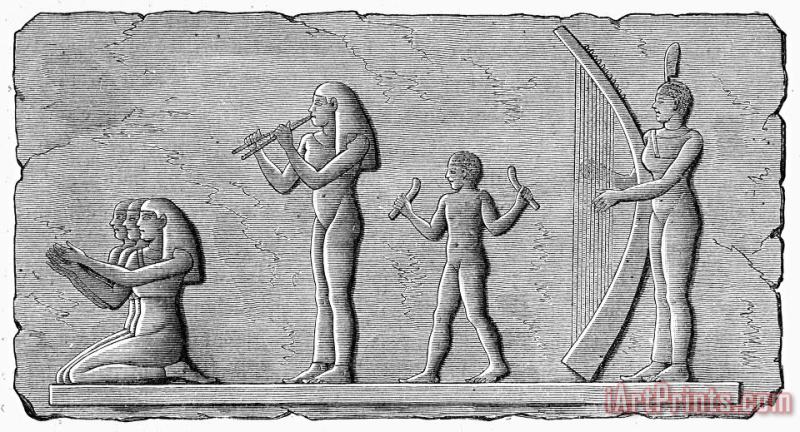 Ancient Egypt: Musicians painting - Others Ancient Egypt: Musicians Art Print