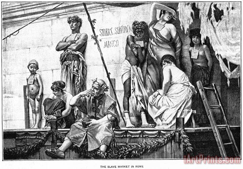 Ancient Rome: Slave Market painting - Others Ancient Rome: Slave Market Art Print