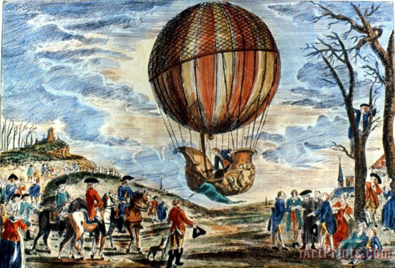Ballooning, Paris, 1783 painting - Others Ballooning, Paris, 1783 Art Print