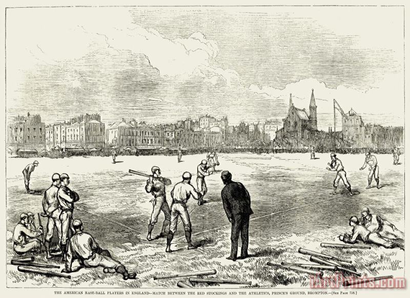Others Baseball: England, 1874 Art Painting