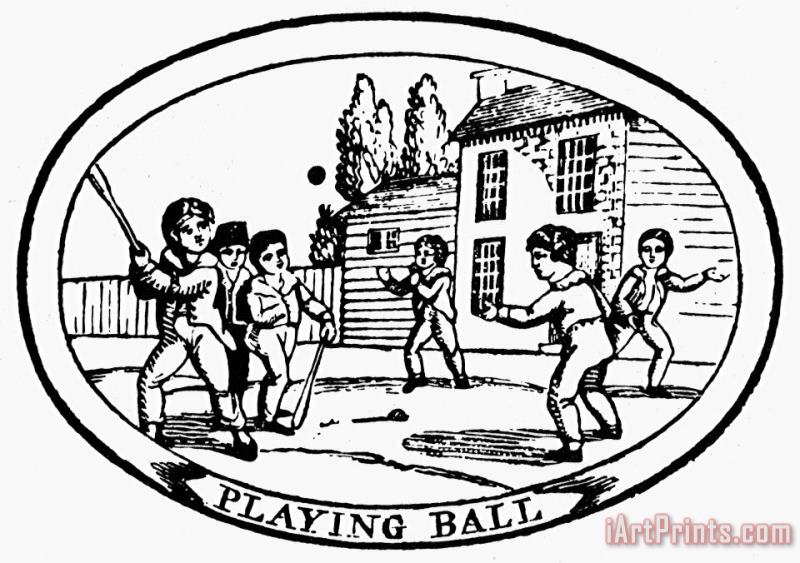 Baseball Game, 1820 painting - Others Baseball Game, 1820 Art Print
