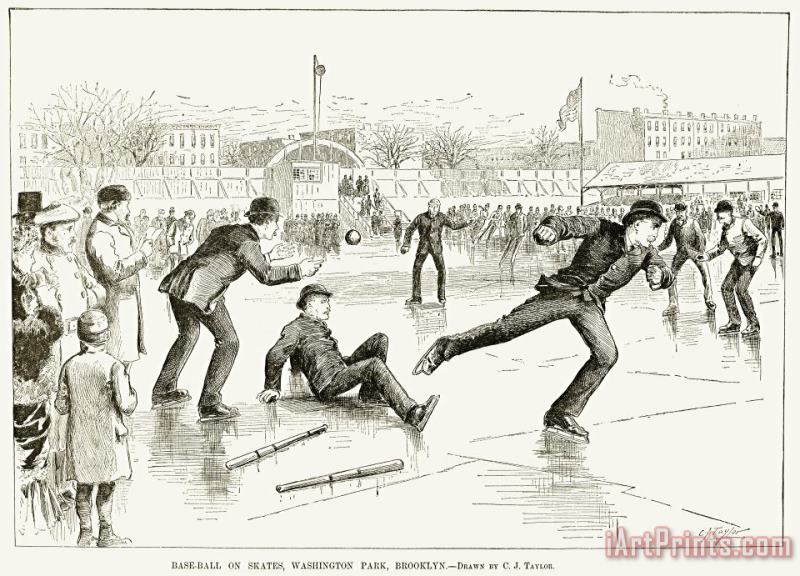 Others Baseball On Ice, 1884 Art Painting