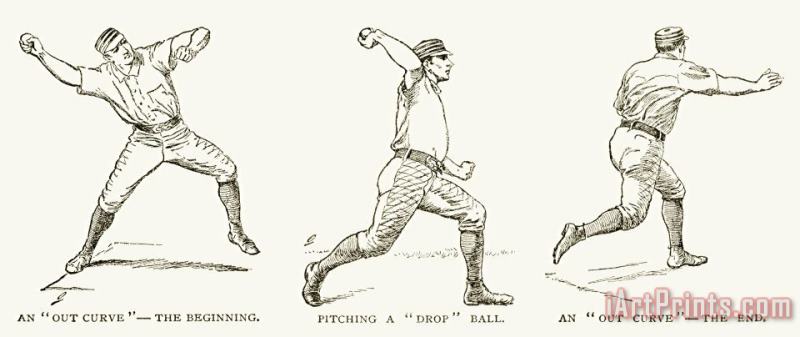 Baseball Pitching, 1889 painting - Others Baseball Pitching, 1889 Art Print