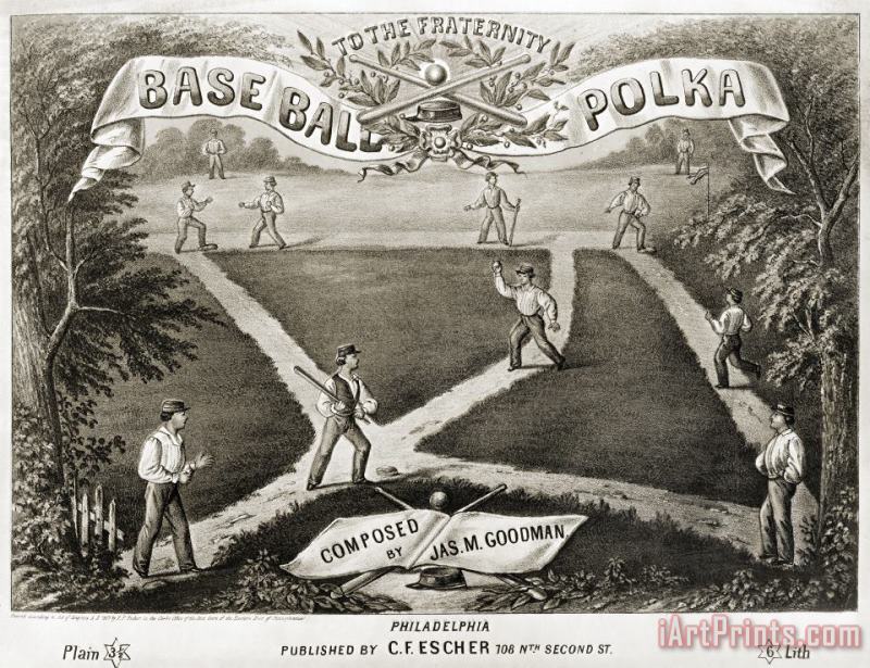 Baseball Polka, 1867 painting - Others Baseball Polka, 1867 Art Print