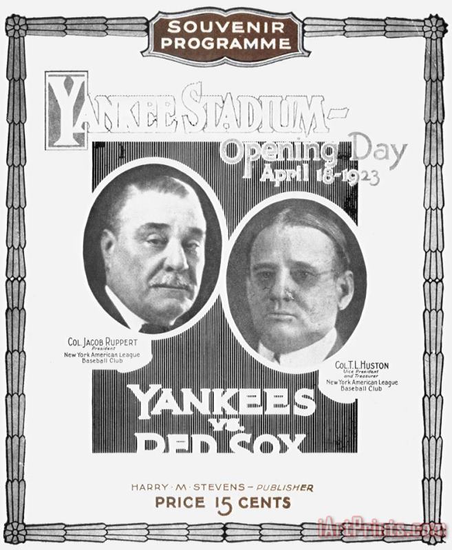 Others Baseball Program, 1923 Art Print