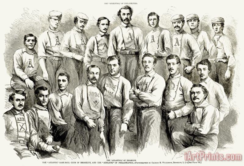 Baseball Teams, 1866 painting - Others Baseball Teams, 1866 Art Print