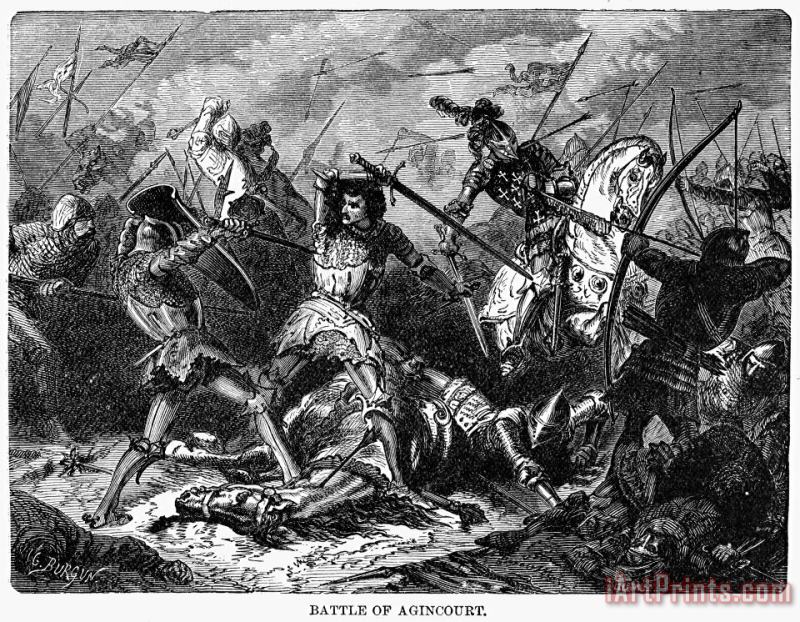 Battle Of Agincourt, 1415 painting - Others Battle Of Agincourt, 1415 Art Print