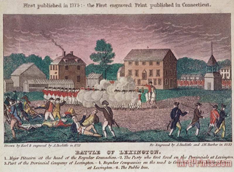 Others Battle Of Lexington, 1775 Art Painting