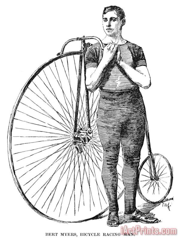 Bicycling, 1890 painting - Others Bicycling, 1890 Art Print